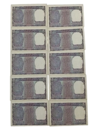 1969 - Mahatma Gandhi Commemorative Notes - 10 Serial Wise UNC Notes - (562826 to 562835)