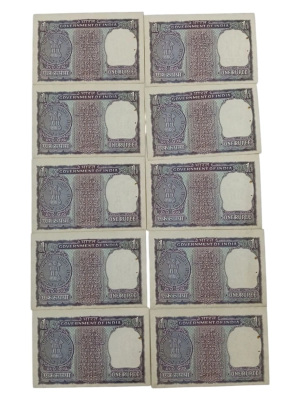 1969 - Mahatma Gandhi Commemorative Notes - 10 Serial Wise UNC Notes - (562826 to 562835)