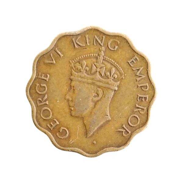 1943 1 Anna Coin - George 6th King 