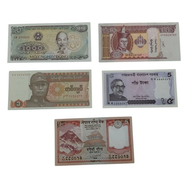 5 Different Countries Currencies Set #001
