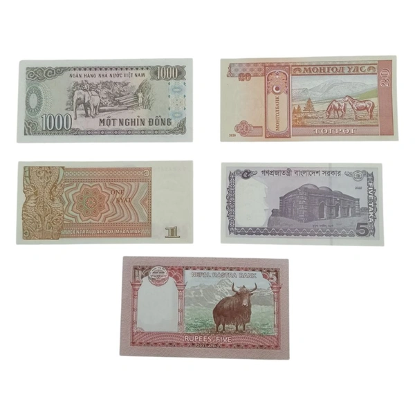 5 Different Countries Currencies Set #001