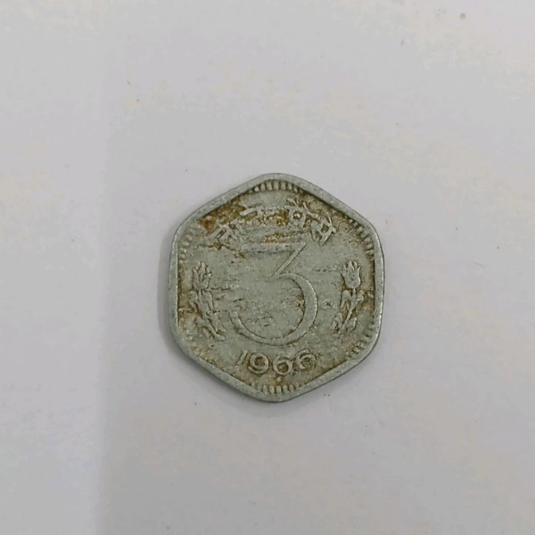 1966 3 Paise Coin