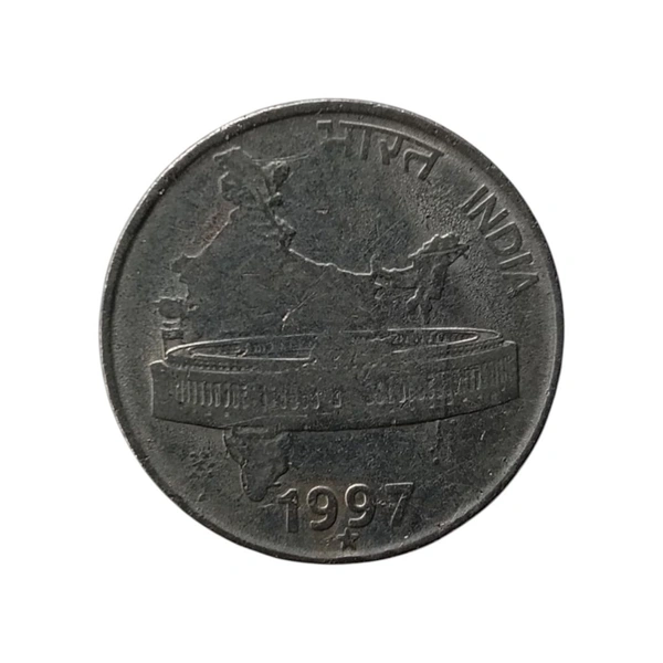 1997 50 Paise Coin - Hyderabad Mint (Scarce Variety) 