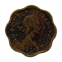 1957 Sri Lanka 2 Cents Coin (Elizabeth II)