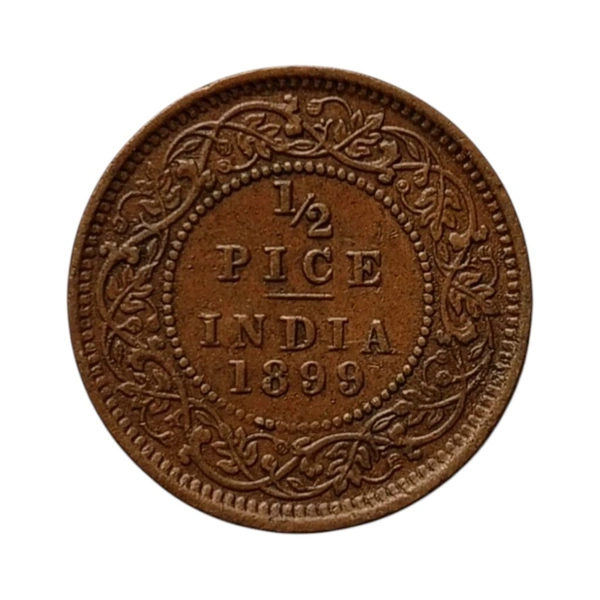 1899 1/2 Pice Coin - Victoria Empress 
