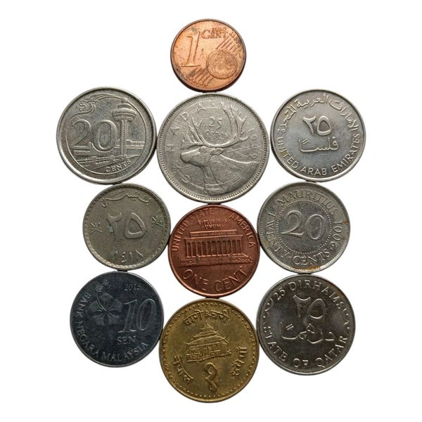 10 Different Foreign Countries Coins Collection #007