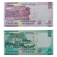 Malawi 2 Different - UNC Notes Set