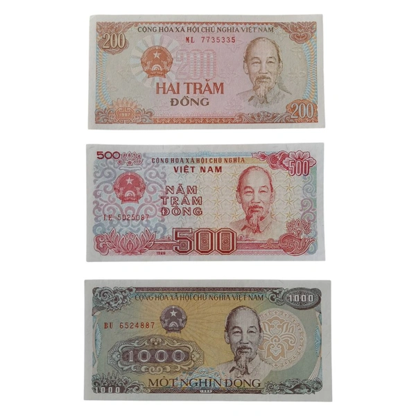 Vietnam 3 Different - UNC Notes Set