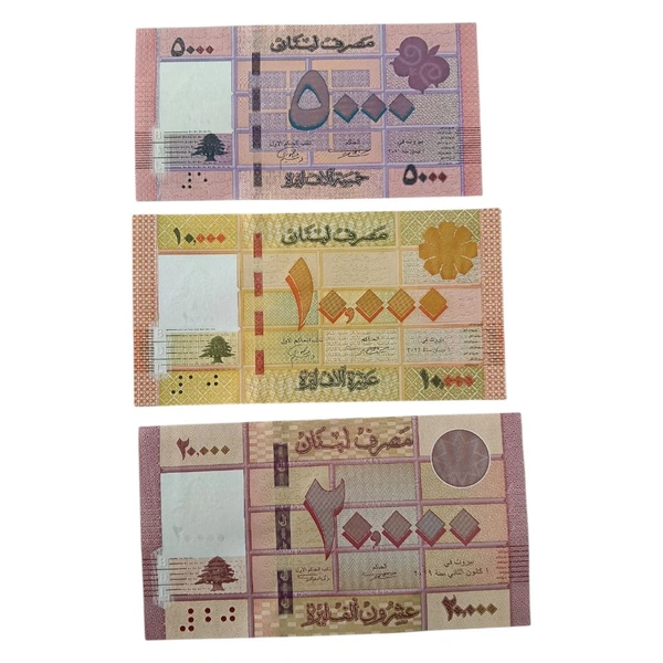 Lebanon 3 Different - UNC Notes Set 