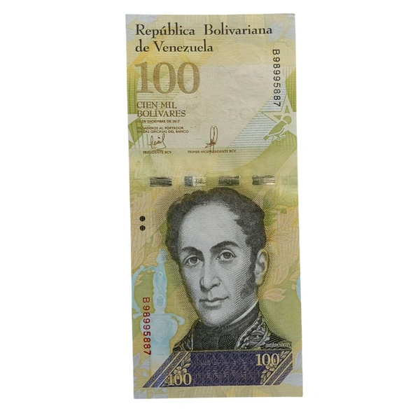 2017 Venezuela 100000 Bolivars UNC note 