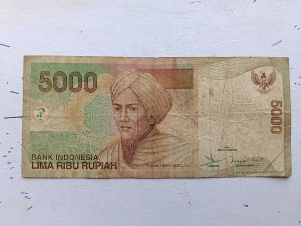2001 Indonesia 5000 Rupiah Note