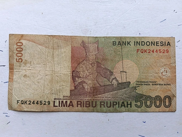 2001 Indonesia 5000 Rupiah Note