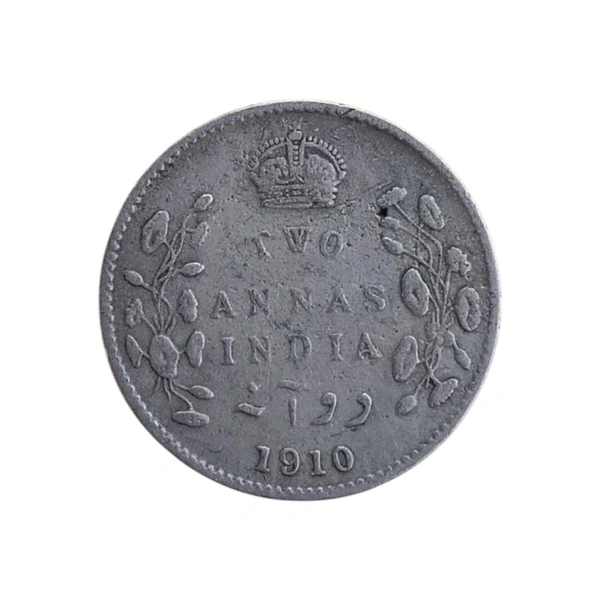 2 Annas Silver Coin - Edward 7th King 