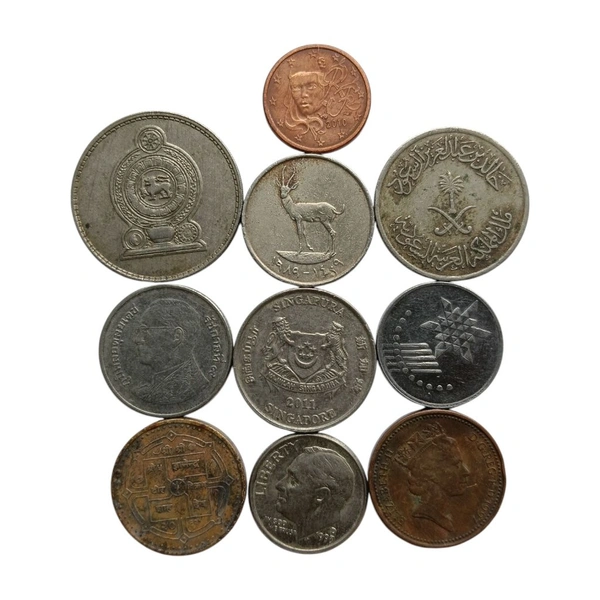 10 Different Foreign Countries Coins Collection #008