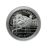 1987 Italy 500 Lire - World Athletic Championship - Silver Proof Coin with Premium Packing 