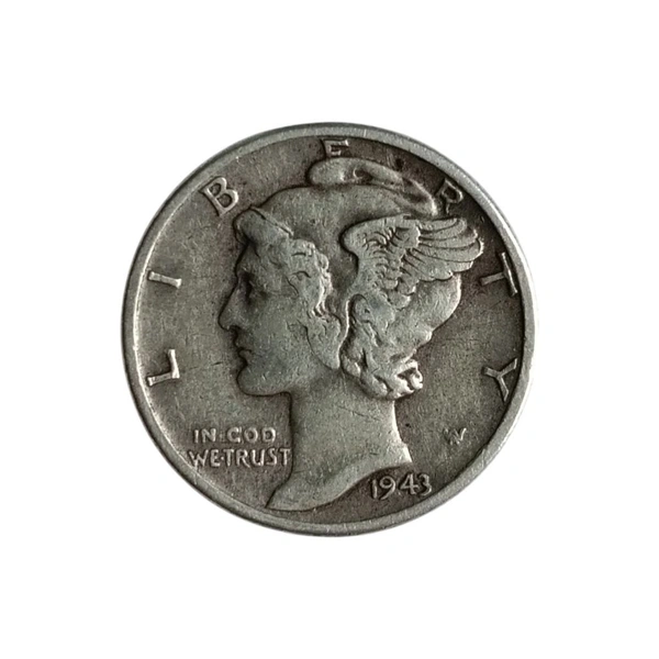 USA 1 Dime - Silver Coin  - 1943