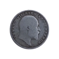 2 Annas Silver Coin - Edward 7th King  - 1903