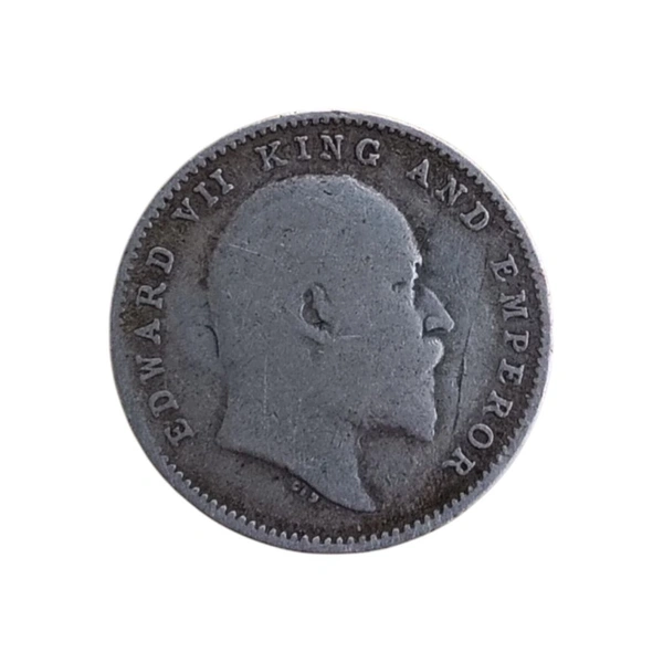 2 Annas Silver Coin - Edward 7th King  - 1904