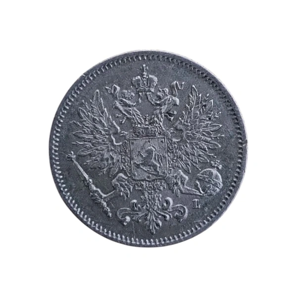Finland 25 Pennia Silver Coin - 1909