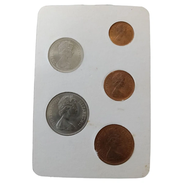 Britain's First Decimal Coins Set of 5 UNC coins (1968 & 1971)