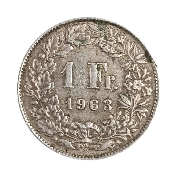 Switzerland 1 Franc - Silver Coin - 1963
