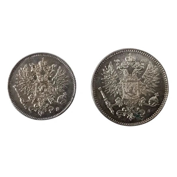 1916 Finland 25 & 50 Pennia - Silver Set