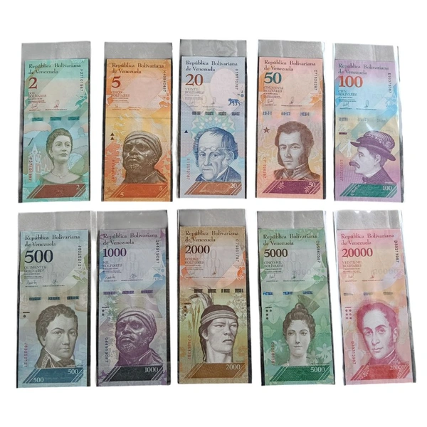 Venezuela Set of 10 Banknotes - All Complete UNC 