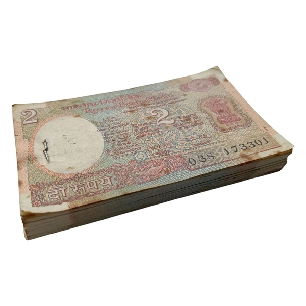 (1985 - 1990) 2 Rupees 100 Serial - UNC Notes Bundle - R. N. Malhotra 