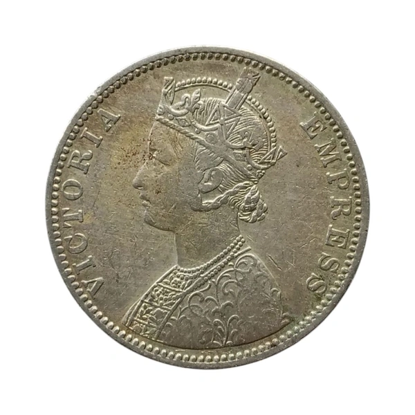 1888 1 Rupee - Silver Coin - Victoria Empress 