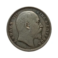 Edward 7th King - 1 Rupee Silver Coin - 1904
