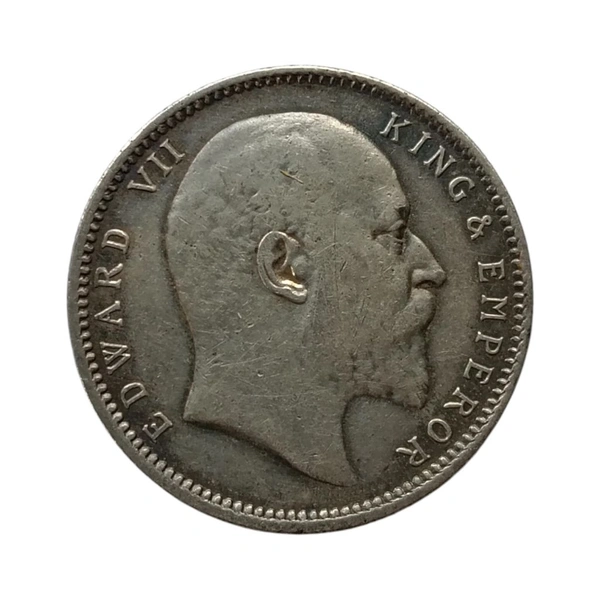 Edward 7th King - 1 Rupee Silver Coin - 1904