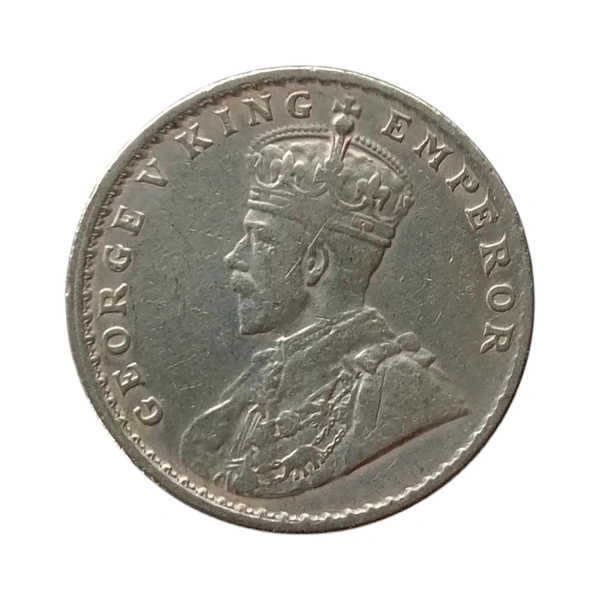 George 5th King - 1 Rupee Silver Coin  - 1919