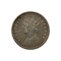 1897 2 Annas - Victoria Empress - Silver Coin