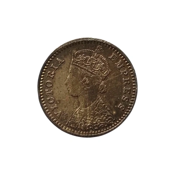 1897 2 Annas - Victoria Empress - Silver Coin