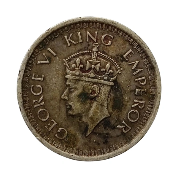 1945 1 Rupee Silver Coin - George 6th King Lahore Mint (Scarce)