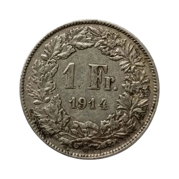 Switzerland 1 Franc - Silver Coin - 1914