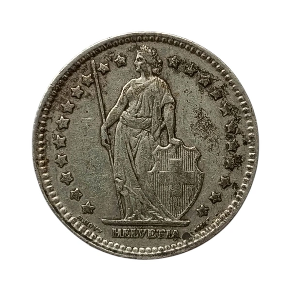 Switzerland 1 Franc - Silver Coin - 1914