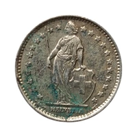 Switzerland 1 Franc - Silver Coin - 1966