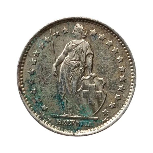 Switzerland 1 Franc - Silver Coin - 1966