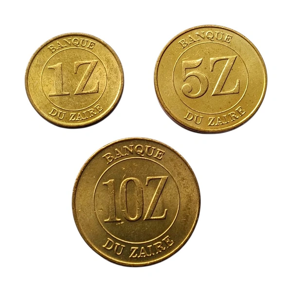 Zaire (Congo) - Set of 3 Coins in Beautiful Condition 