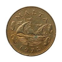 1972 Malta 10 Cents Coin