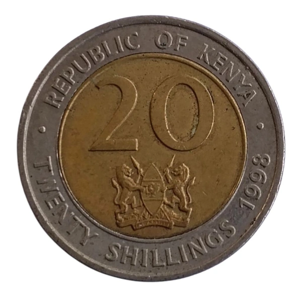 1998 Kenya 20 Shillings Coin 