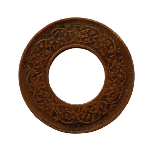 (1943 - 1947) 1 Pice (HOLE COIN) - George 6th King - Used Coin - 1944