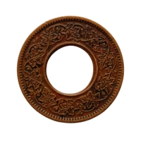 (1943 - 1947) 1 Pice (HOLE COIN) - George 6th King - Used Coin - 1945