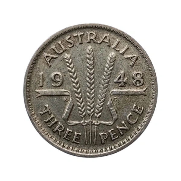 1948 Australia 3 Pence - Silver Coin