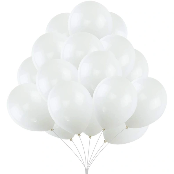 White Balloons Pack Of 1000 - White, 9 Inch