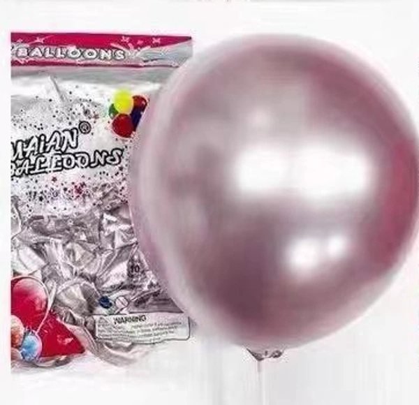 Rose Gold Chrome Balloons (50 Pc Pack) - 9 Inch, Rose Gold
