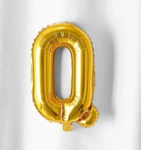"Q" Letter-Alphabet foil balloon - 16 Inch, Golden