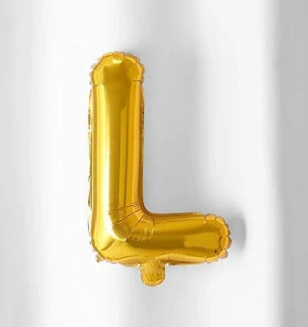 "L" Letter-Alphabet foil balloon - 16 Inch, Golden
