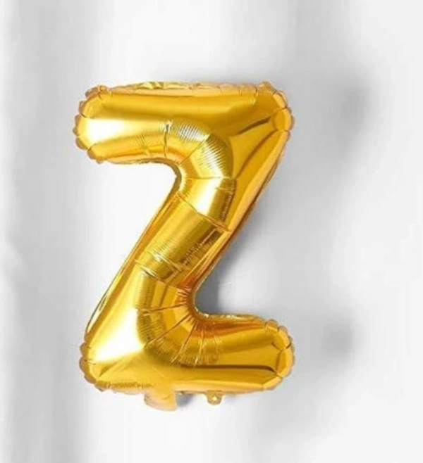 "Z" Letter-Alphabet foil balloon - 16 Inch, Golden